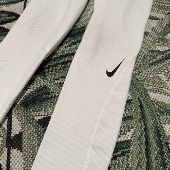 Nike Pro Compression Pants White Leggings Men’s Size Medium Stripe - Picture 2 of 5